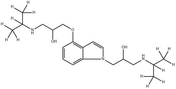 N-(3-Isopropylamino-2-hydroxypropyl) Pindolol-d14 Struktur