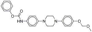 4-[4-(4-O-Methoxymethyl-4-hydroxyphenyl)-1-piperazinyl]phenyl]carbamic Acid-d4 Phenyl Ester Struktur