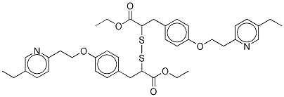 α-Thio-4-[2-(5-ethyl-2-pyridinyl)ethoxy]benzenepropanoic Acid Ethyl Ester Disulfide Struktur