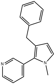 N-Methyl-2-(3-pyridyl)-3-benzyl-pyrrole Struktur