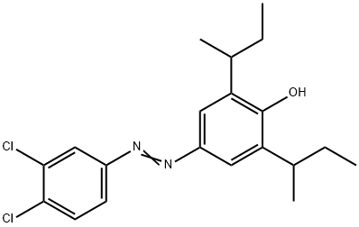 4-(3,4-dichlorophenylazo)-2,6-di-sec-butyl-phenol Struktur