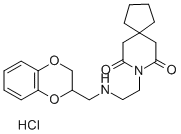 8-[2-(1,4-BENZODIOXAN-2-YLMETHYLAMINO)ETHYL]-8-AZASPIRO[4.5]DECANE-7,9-DIONE HYDROCHLORIDE Struktur