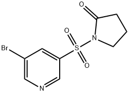 1-(5-broMopyridin-3-ylsulfonyl)pyrrolidin-2-one Struktur