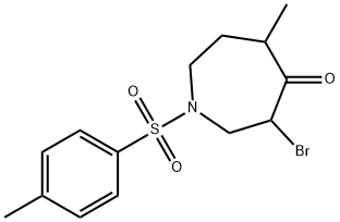 4H-Azepin-4-one, 3-broMohexahydro-5-Methyl-1-[(4-Methylphenyl)sulfonyl]- Struktur