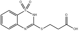 3-[(2H-1,2,4-Benzothiadiazine 1,1-dioxide)-3-ylthio]propanoic acid Struktur