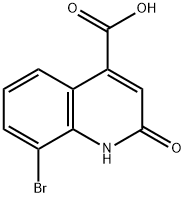 8-broMo-1,2-dihydro-2-oxoquinoline-4-carboxylic acid Struktur