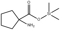 Cyclopentanecarboxylic acid, 1-amino-, trimethylsilyl ester (9CI) Struktur