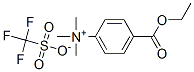 4-(Ethoxycarbonyl)-N,N,N-trimethylbenzenaminium triflate Struktur