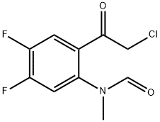 Formamide,  N-[2-(chloroacetyl)-4,5-difluorophenyl]-N-methyl-  (9CI) Struktur