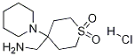 4-(AMinoMethyl)-4-piperidylthiane-1,1-dione hydrochloride Struktur