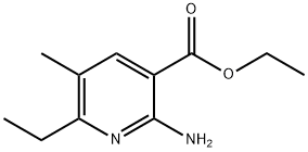 3-Pyridinecarboxylicacid,2-amino-6-ethyl-5-methyl-,ethylester(9CI) Struktur