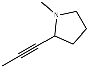 Pyrrolidine, 1-methyl-2-(1-propynyl)- (9CI) Struktur