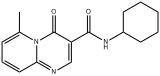 N-cyclohexyl-2-methyl-10-oxo-1,7-diazabicyclo[4.4.0]deca-2,4,6,8-tetra ene-9-carboxamide Struktur