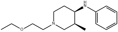 (3R,4R)-1-(2-ethoxyethyl)-3-methyl-2-phenyl-piperidin-4-amine Struktur