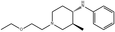 (3R,4S)-1-(2-ethoxyethyl)-3-methyl-2-phenyl-piperidin-4-amine Struktur