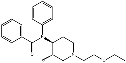 N-[(3S,4R)-1-(2-ethoxyethyl)-3-methyl-4-piperidyl]-N-phenyl-benzamide Struktur