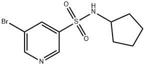 5-broMo-N-cyclopentylpyridine-3-sulfonaMide Struktur