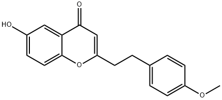 6-hydroxy-2-(2-(4'-methoxyphenyl)ethyl)chromone Struktur