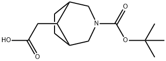 2-(3-(tert-Butoxycarbonyl)-3-azabicyclo[3.2.1]octan-8-yl)acetic acid Struktur