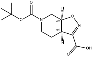 6-Boc-3a,4,5,6,7,7a-hexahydroisoxazolo-[5,4-c]pyridine-3-carboxylic acid Struktur