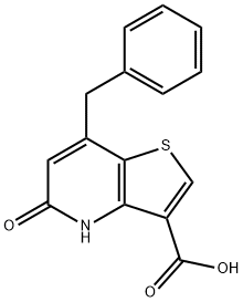 7-benzyl-5-oxo-4,5-dihydrothieno[3,2-b]pyridine-3-carboxylic acid Struktur