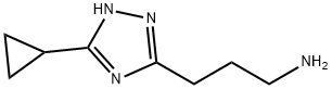 3-(5-cyclopropyl-4H-1,2,4-triazol-3-yl)propan-1-aMine Struktur