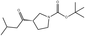 (S)-tert-butyl 3-(3-methylbutanoyl)pyrrolidine-1-carboxylate Struktur