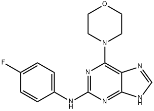 N-(4-Fluorophenyl)-6-morpholino-9H-purin-2-amine Struktur