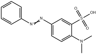 2-dimethylamino-5-phenyldiazenyl-benzenesulfonic acid Struktur