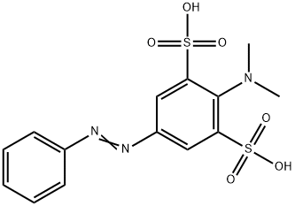 2-dimethylamino-5-phenyldiazenyl-benzene-1,3-disulfonic acid Struktur