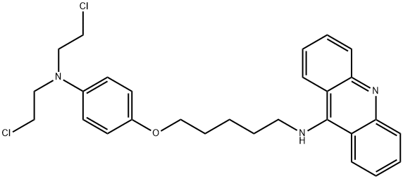 9-Acridinamine, N-(5-(4-(bis(2-chloroethyl)amino)phenoxy)pentyl)- Struktur