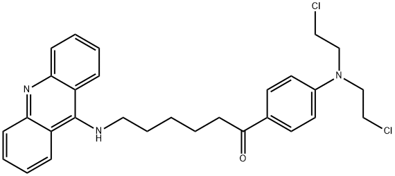 6-(acridin-9-ylamino)-1-[4-[bis(2-chloroethyl)amino]phenyl]hexan-1-one Struktur