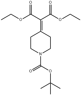 diethyl 2-(1-(tert-butoxycarbonyl)piperidin-4-ylidene)Malonate Struktur