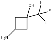 3-amino-1-(trifluoromethyl)cyclobutan-1-ol Struktur