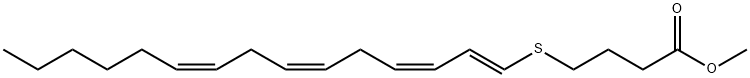 methyl 5-thia-6,8,11,14-eicosatetraenoate Struktur