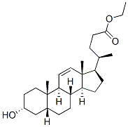 5B-CHOL-11-ENIC ACID-3A-OL ETHYL ESTER Struktur