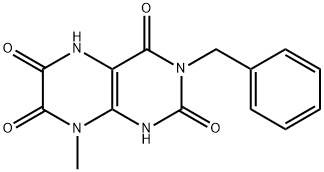 2,4,6,7(1H,3H)-Pteridinetetrone,  5,8-dihydro-8-methyl-3-(phenylmethyl)- Struktur