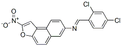 N-((2,4-Dichlorophenyl)methylene)-2-nitronaphtho(2,1-b)furan-7-amine Struktur