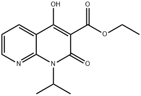 ethyl 4-hydroxy-1-isopropyl-2-oxo-1,2-dihydro-1,8-naphthyridine-3-carboxylate Struktur