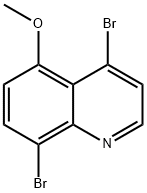 4,8-dibromo-5-methoxyquinoline Struktur