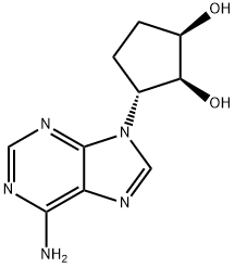 9-(2',3'-dihydroxycyclopentan-1'-yl)adenine Struktur