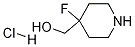 (4-fluoropiperidin-4-yl)Methanol hydrochloride Struktur