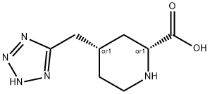 (2R,4S)-4-(2H-tetrazol-5-ylmethyl)piperidine-2-carboxylic acid Struktur