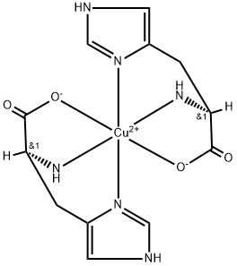 copper bis(histidinate) Struktur