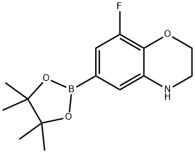 8-Fluoro-6-(4,4,5,5-tetramethyl-1,3,2-dioxaborolan-2-yl)-3,4-dihydro-2h-benzo[b][1,4]oxazine Struktur