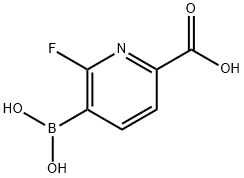 5-Borono-6-fluoropicolinic acid Struktur