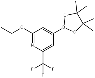 2-Ethoxy-4-(4,4,5,5-tetramethyl-1,3,2-dioxaborolan-2-yl)-6-(trifluoromethyl)pyridine Struktur