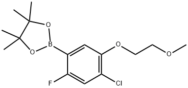 2-(4-Chloro-2-fluoro-5-(2-methoxyethoxy)phenyl)-4,4,5,5-tetramethyl-1,3,2-dioxaborolane Struktur