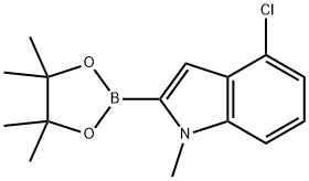 4-Chloro-1-methylindole-2-boronic acid, pinacol ester Struktur