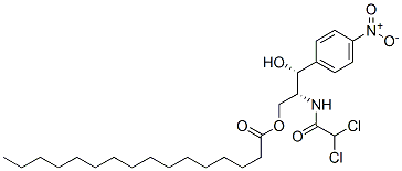 Palmitic acid, DL-threo-2-(2,2-dichloroacetamido)-3-hydroxy-3-(p-nitrophenyl)propyl ester (6CI) Struktur